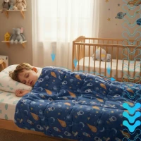 Isomedix 26897 Zátěžová přikrývka antistresová pro děti 4 kg, 100 x 150 cm, modrá