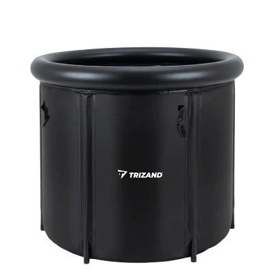 Trizand 26799 Skládací přenosná otužovací káď, 320 l, černá