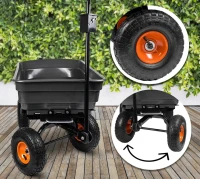 HOGLER 3958 Záhradný vozík, 300 kg, sivý