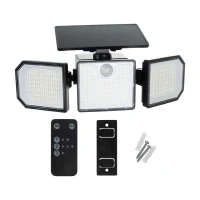 Izoxis 24633 Solárne 167 LED osvetlenie s PIR senzorom pohybu a súmraku, IP65, 500 lm, 1800 mAh