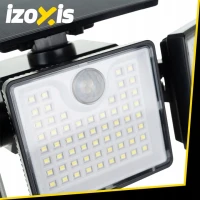 Izoxis 24633 Solárne 167 LED osvetlenie s PIR senzorom pohybu a súmraku, IP65, 500 lm, 1800 mAh