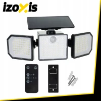 Izoxis 24633 Solárne 167 LED osvetlenie s PIR senzorom pohybu a súmraku, IP65, 500 lm, 1800 mAh