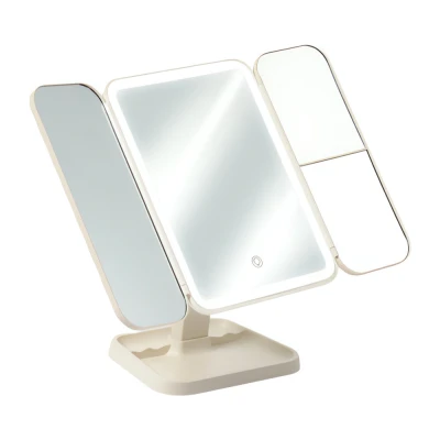 Soulima 26952 LED kozmetické zrkadlo, 3x zväčšenie, 600 mAh, krémovo biela