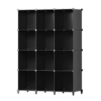 Hogler 3881 Variabilní regálový systém 12 modulů, 92 x 129 x 32 cm, černá