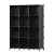 Hogler 3881 Variabilný regálový systém 12 modulov, 92 x 129 x 32 cm, čierny
