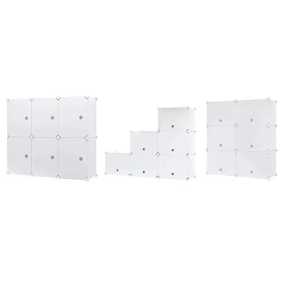 Hogler 3872 Variabilný policový systém 6 modulov, 92 x 97 x 32 cm, biely