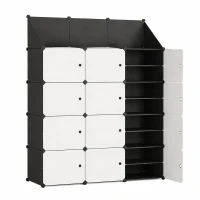 Hogler 3870 Variabilní regálový systém 12 modulů, 124 x 154 x 32 cm, černobílá