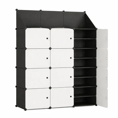 Hogler 3870 Variabilní regálový systém 12 modulů, 124 x 154 x 32 cm, černobílá