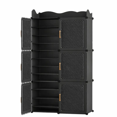 Hogler 3866 Variabilný regálový systém 6 modulov, 84 x 145 x 32 cm, čierny