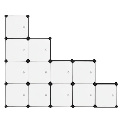 Hogler 3419 Variabilní regálový systém 12 modulů, 140 x 47 x 175 cm, černobílá