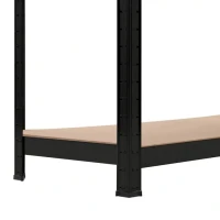 Hogler 2906 Kovový skladovací regál, 4 police, 150 x 75 x 30 cm, 540 kg, černý