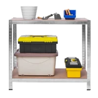 Hogler 2903 Kovový skladovací regál, 4 police, 174 x 80 x 40 cm, 600 kg, stříbrný