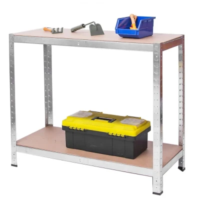 Hogler 2903 Kovový skladovací regál, 4 police, 174 x 80 x 40 cm, 600 kg, stříbrný