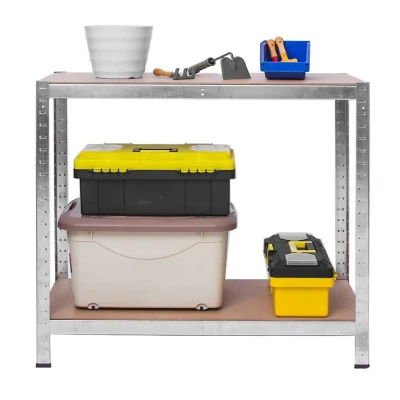 Hogler 2903 Kovový skladovací regál, 4 police, 174 x 80 x 40 cm, 600 kg, stříbrný