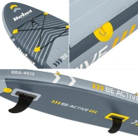 Rebel RBA-4513 Paddleboard SUP s plachtou, windsurfing, príslušenstvo, 305 cm, 120 kg, sivá