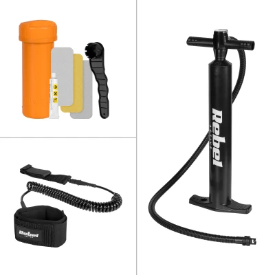 Rebel RBA-4513 Paddleboard SUP s plachtou, windsurfing, príslušenstvo, 305 cm, 120 kg, sivá