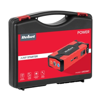 Rebel URZ0967 Powerbank s káblami Jump Starter a kompresorom, 10 000 mAh