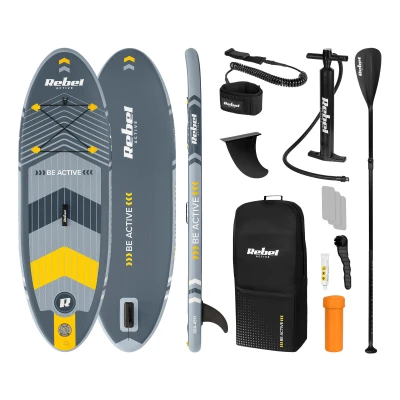 Rebel RBA-4511 Paddleboard SUP s príslušenstvom 244 cm, 78 kg, sivý
