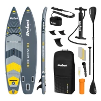 Rebel RBA-4512 Paddleboard SUP s příslušenstvím 381 cm, 204 kg, šedý