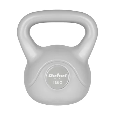 Rebel RBA-2322G Kettlebell Active 16 kg, šedý