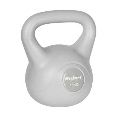 Rebel RBA-2322G Kettlebell Active 16 kg, šedý