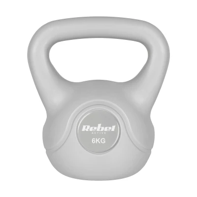 Rebel RBA-2322G Kettlebell Active 6 kg, šedý