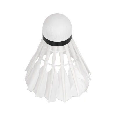 Rebel RBA-4103 Badmintonové loptičky z husieho peria, 6 ks, biele
