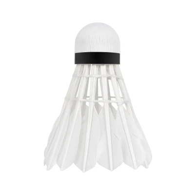 Rebel RBA-4103 Badmintonové loptičky z husieho peria, 6 ks, biele