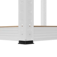 Rebel RB-1251 Kovový skladovací regál, 5 polic, 180 x 90 x 40 cm, 750 kg, bílá