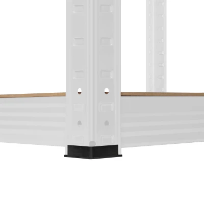 Rebel RB-1251 Kovový skladovací regál, 5 polic, 180 x 90 x 40 cm, 750 kg, bílá