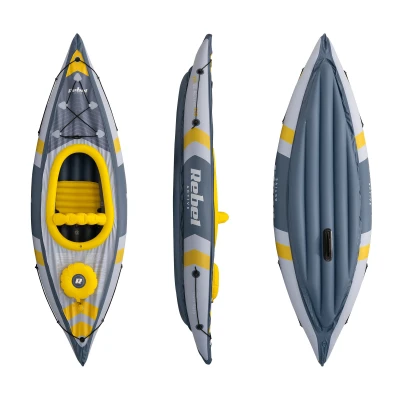 Rebel RBA-4515 Nafukovací kajak 282 x 90 cm, 80 kg, šedá