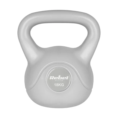 Rebel RBA-2322G Kettlebell Active 18 kg, šedý