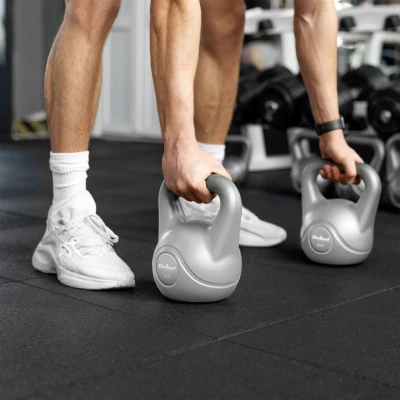 Rebel RBA-2322G Kettlebell Active 18 kg, šedý