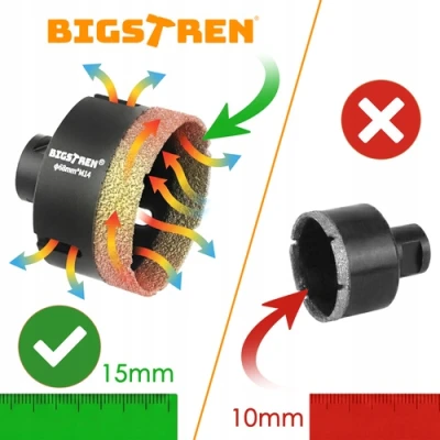 Bigstren 27012 Diamantové vykružováky M14 6-68 mm, sada 13 ks