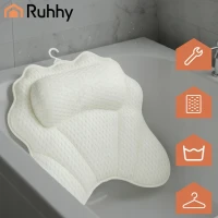 Ruhhy 27050 Relaxační polštář do vany s přísavkami, bílý