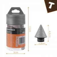 Bigstren 27081 Diamantová kuželová fréza M14 2-35mm