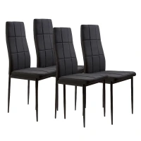ModernHome DC860 Sada 4 ks jídelních židlí, černá