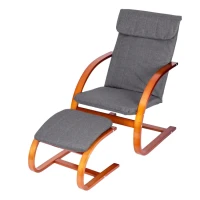 ModernHome TXWQM-31-6 Fínske hojdacie kreslo s podnožkou - orech