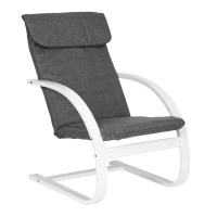 ModernHome TXWQM-31-6 Finské houpací křeslo s podnožkou - bílá