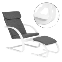 ModernHome TXWQM-31-6 Finské houpací křeslo s podnožkou - bílá