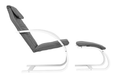ModernHome TXWQM-31-6 Finské houpací křeslo s podnožkou - bílá