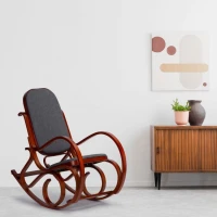 ModernHome TXWQM-F001 Hojdacie kreslo - sivo-hnedé