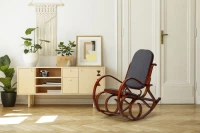 ModernHome TXWQM-F001 Hojdacie kreslo - sivo-hnedé