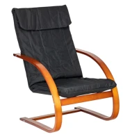 ModernHome TXWQM-31 Fínske hojdacie kreslo - orech/čierna