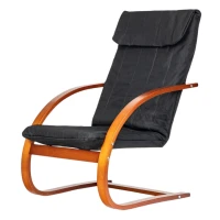ModernHome TXWQM-31 Fínske hojdacie kreslo - orech/čierna