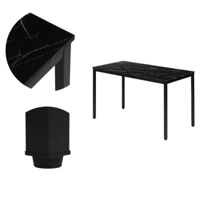 ModernHome NORD-MRBC Jídelní, pracovní stůl, 120 x 60 cm, černý mramor