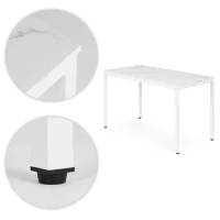 ModernHome NORD-MRW Jídelní, pracovní stůl, 120 x 60 cm, bílý mramor