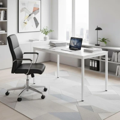 ModernHome NORD-MRW Jídelní, pracovní stůl, 120 x 60 cm, bílý mramor