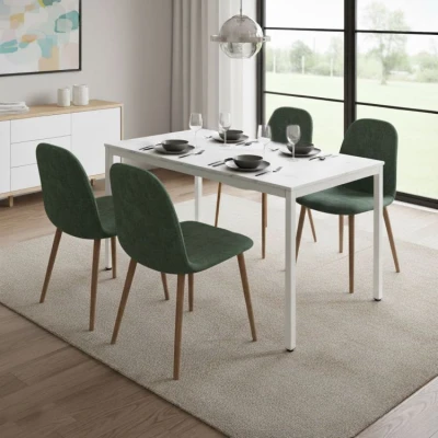 ModernHome NORD-MRW Jídelní, pracovní stůl, 120 x 60 cm, bílý mramor