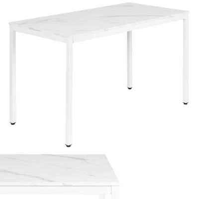 ModernHome NORD-MRW Jídelní, pracovní stůl, 120 x 60 cm, bílý mramor